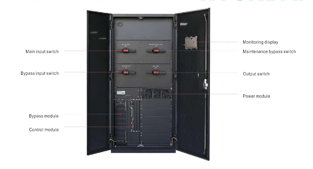 Bộ lưu điện UPS Hyundai HD-100RM5 500kVA Modular 3 pha