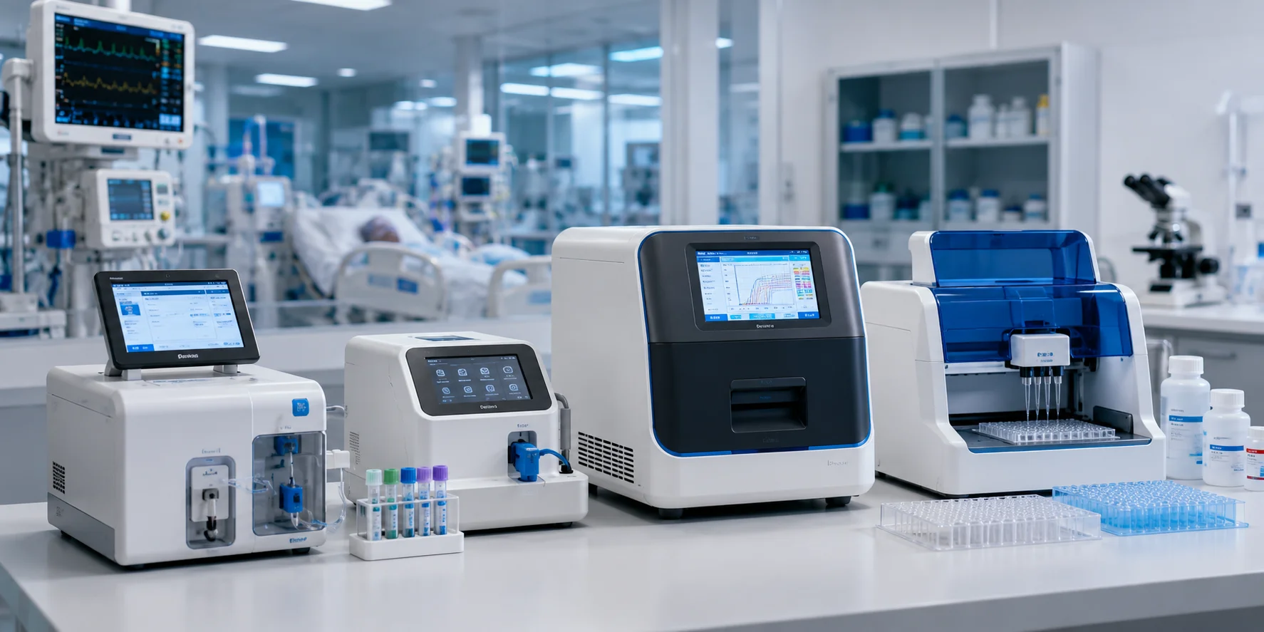Máy xét nghiệm khí máu, điện giải, PCR, ELISA: các thiết bị xét nghiệm chuyên sâu khác