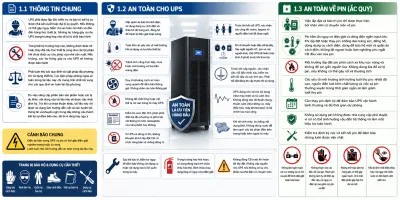An toàn và Thông tin Chung khi Lắp đặt và Sử dụng Ups Hyundai Online 40kVA-200kVA