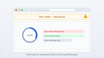 Sửa lỗi mất Menu/Toolbar trên WinCC Web Navigator