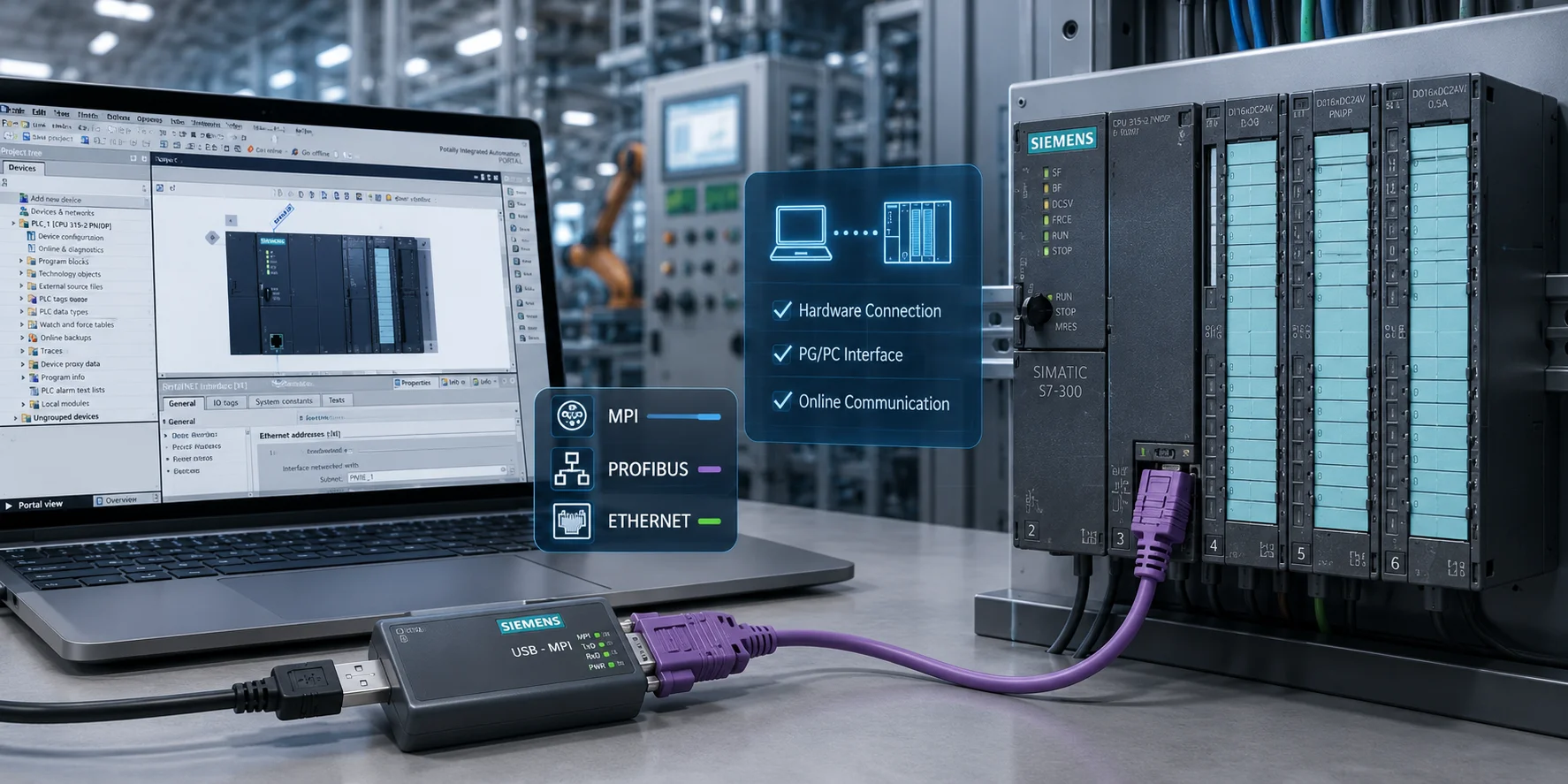 Phần mềm cần thiết để giao tiếp với PLC Siemens S7-300