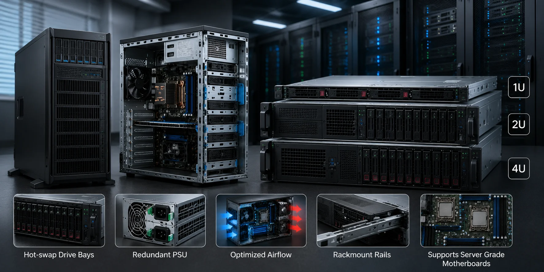 Case Server (Vỏ máy chủ) là gì? Phân loại và cách chọn theo nhu cầu