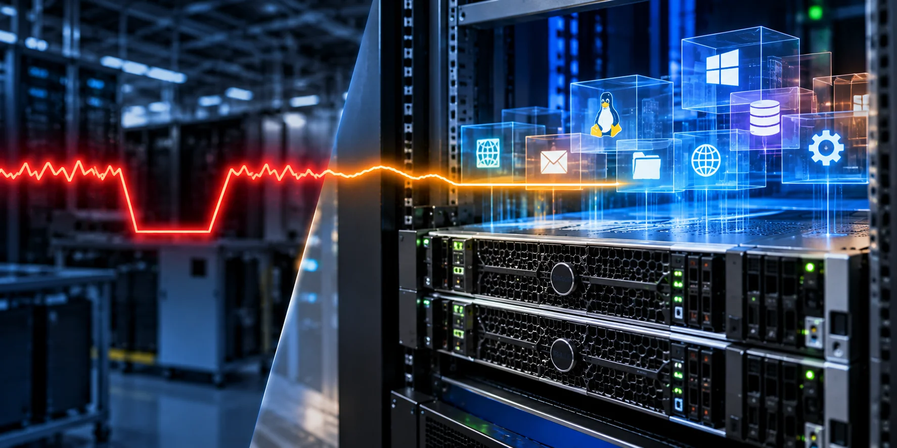 Sụt Áp Trên Server Ảo Hóa Dell/HPE (VMware ESXi): Nguyên Nhân, Rủi Ro Và Giải Pháp UPS Online