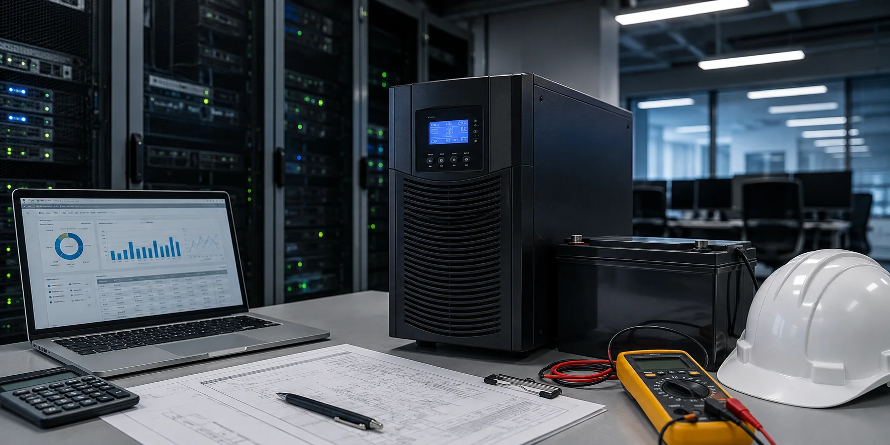 Tính toán công suất UPS cần thiết — Công thức và ví dụ thực tế
