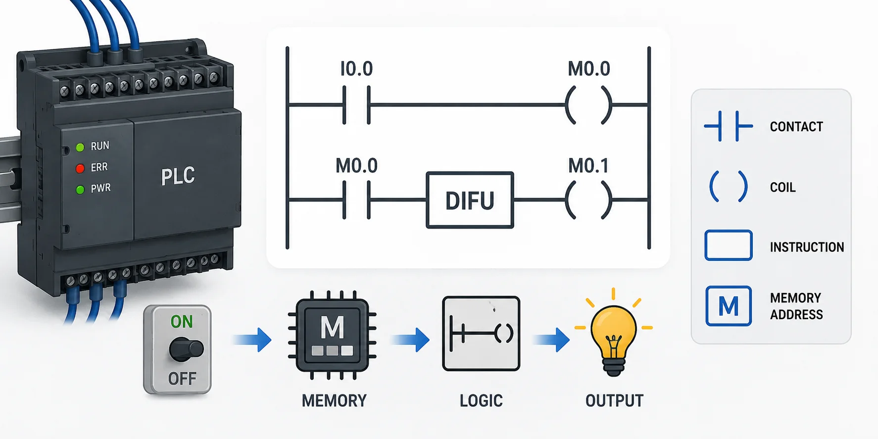 Hiểu Address Number trong Ladder Logic của PLC