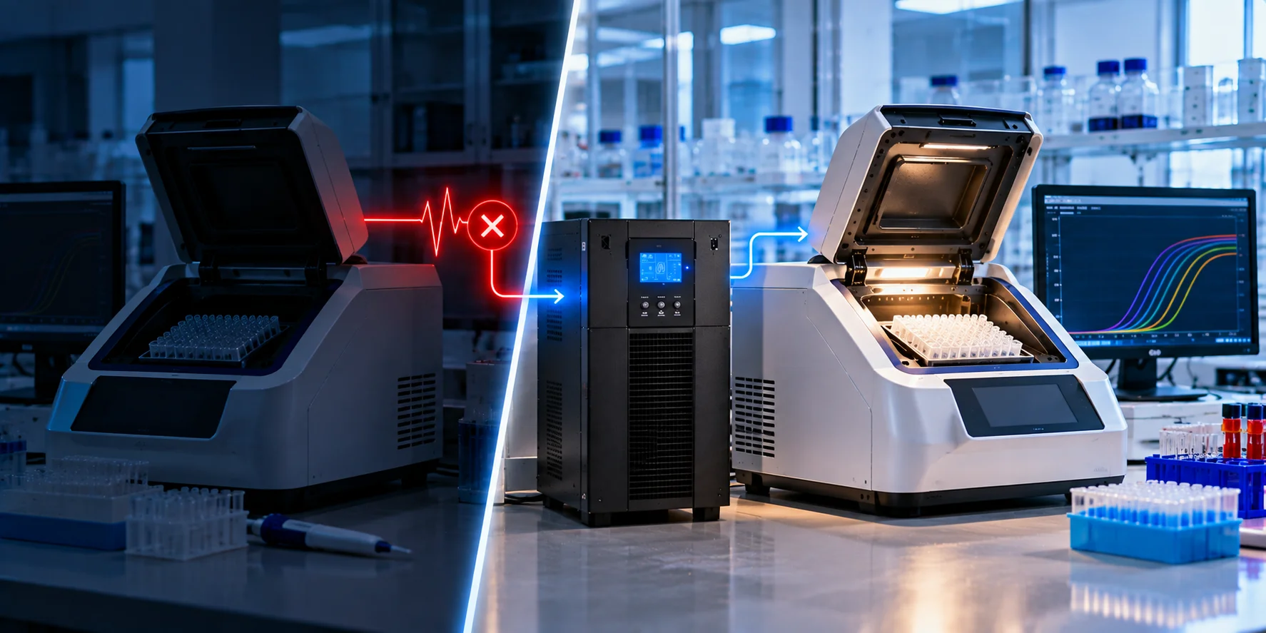 Mất điện hoàn toàn trên máy Real-time PCR/qPCR: tính năng tự động khôi phục trong 1 giờ, rủi ro mẫu và quy trình khôi phục