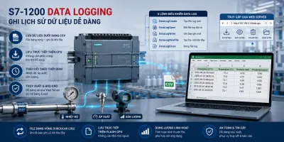 Data Logging trên S7-1200: ghi dữ liệu ra thẻ nhớ và xuất file CSV