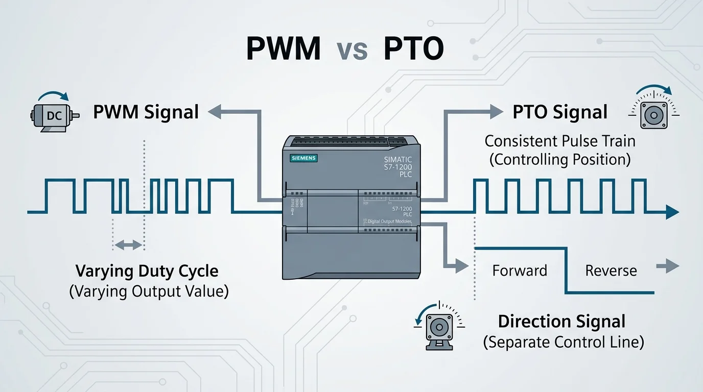 PWM và PTO trên S7-1200: điều khiển tốc độ động cơ, xung tốc độ cao