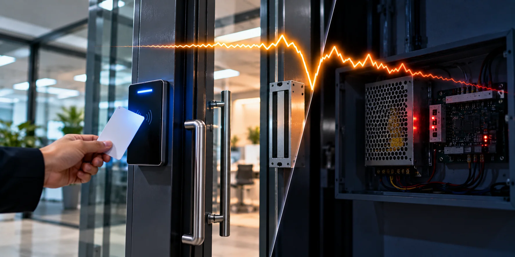 Sụt áp trên hệ thống Access Control/khóa từ: nguyên nhân, rủi ro và giải pháp UPS