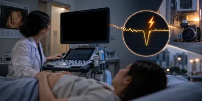 Sụt Áp (Voltage Sag) Trên Máy Siêu Âm GE Voluson: Vì Sao Máy Tự Khởi Động Lại, Nhiễu Ảnh — Và Cách Khắc Phục Triệt Để