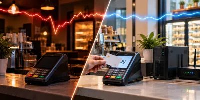 Brownout và Surge trên máy POS: hao mòn thiết bị thầm lặng và rủi ro xung điện từ hệ thống điện chung cửa hàng